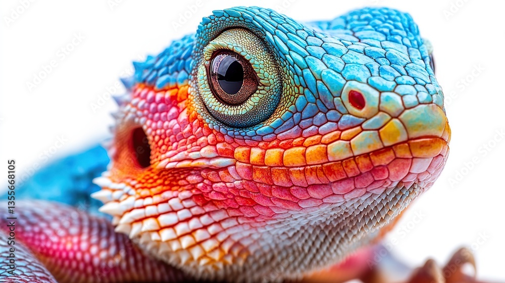 Vibrant lizard close-up