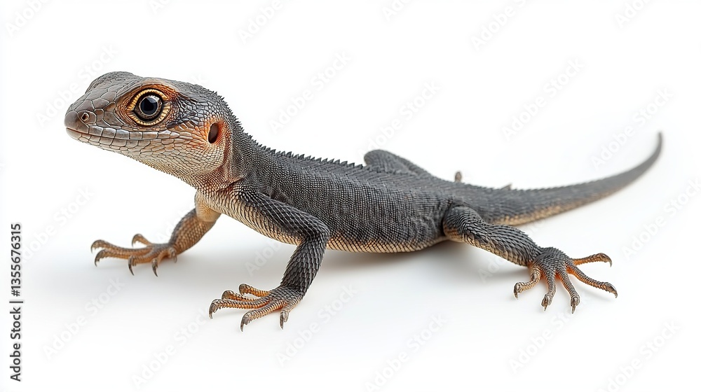 Fototapeta premium Young lizard, side view
