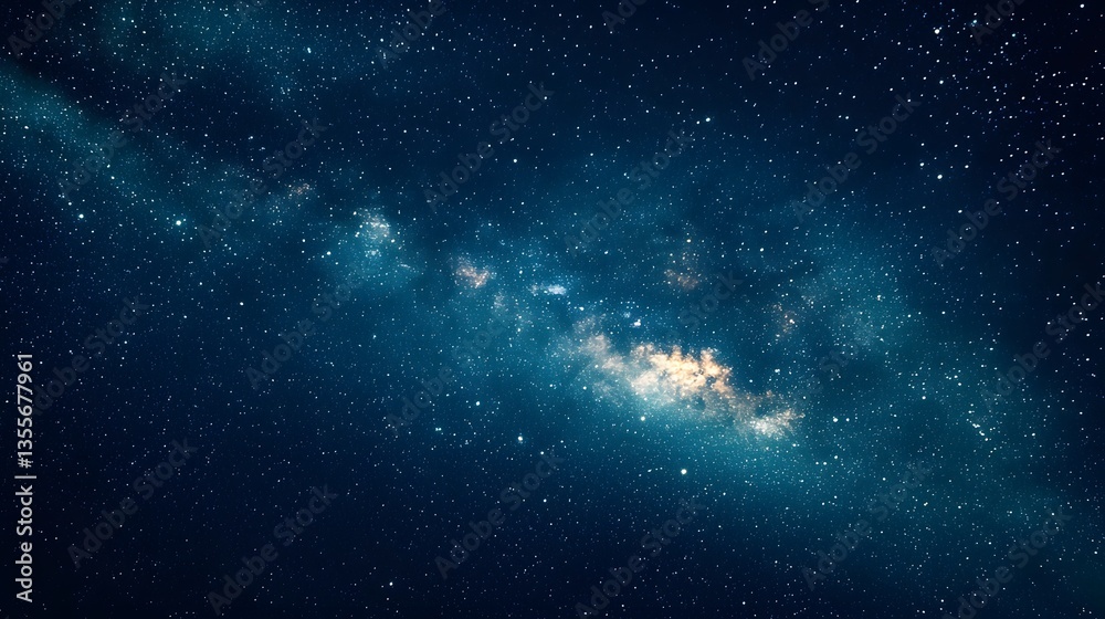 Fototapeta premium Stunning Night Sky Milky Way Galaxy Stars Cosmic Background Celestial Space