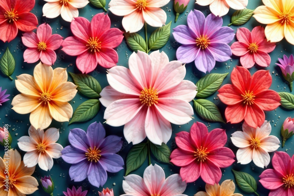 Delicate flower shapes arranged in a square tessellation , pattern, vintage, leaf Delicate flower shapes arranged in a square tessellation , pattern, vintage, leaf