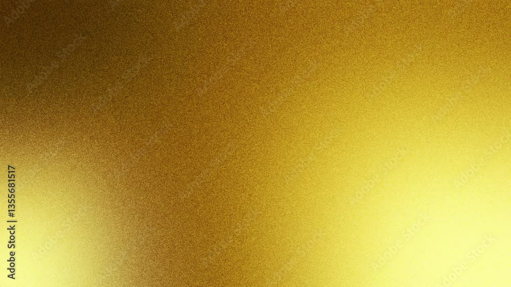 Elegant shiny grainy golden metallic abstract background with noise texture (loopable). Concept of holiday celebration, wedding, birthday, anniversary and christmas luxury gold abstract background.