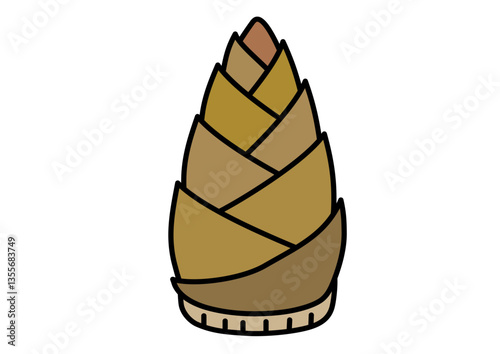 春の味覚　シンプルな筍のイラスト