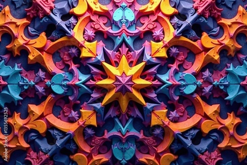Intricate geometric shapes tessellate seamlessly , intricate, backgrounds