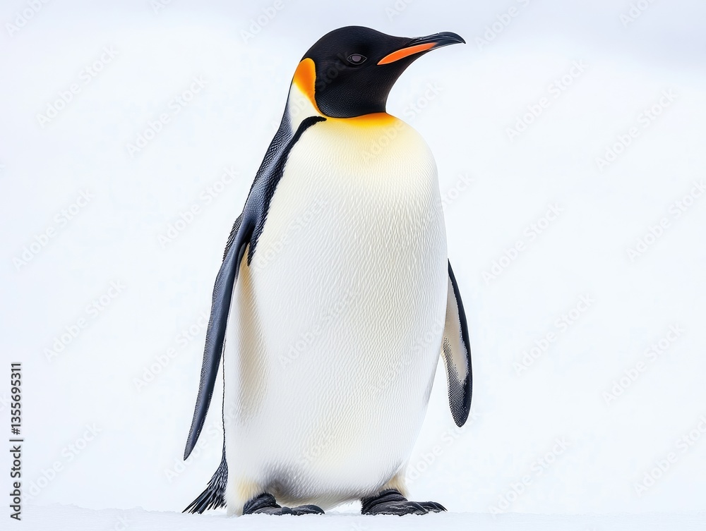 Fototapeta premium Emperor Penguin on Snowy Antarctic Ice