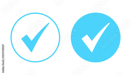 Check mark icon vector. Tick mark sign and symbol