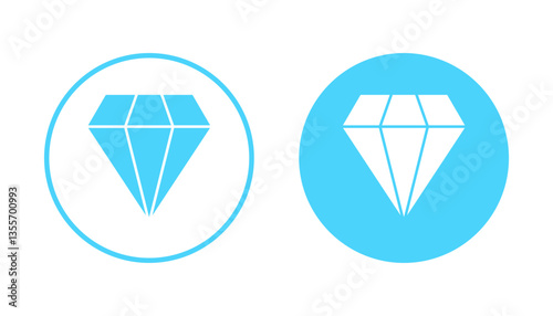 Diamond icon vector. diamond gems sign and symbol