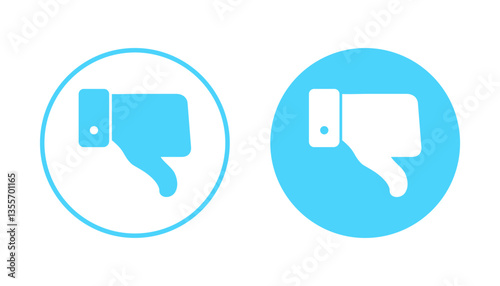 Dislike icon vector. dislike sign and symbol. Hand with thumb down