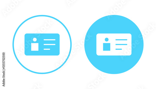 License icon vector. ID card icon. driver license, staff identification card