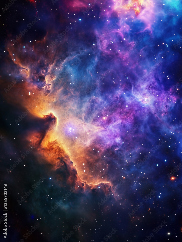 Naklejka premium abstract space background nebula galaxy 