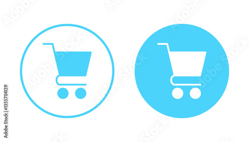 Shopping icon vector. Shopping cart sign and symbol. Trolley icon