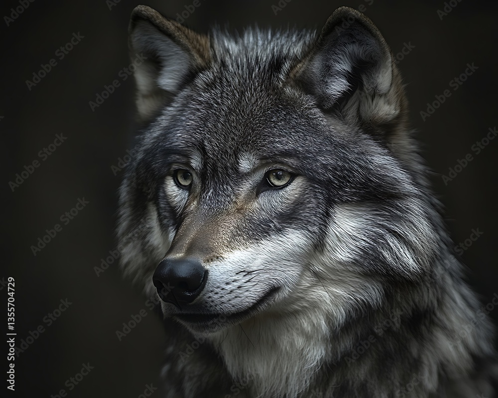 Fototapeta premium Gray Wolf Portrait.