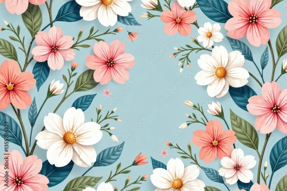 Subtle pastel floral motif, repeating seamlessly, romantic, elegant, mobile Subtle pastel floral motif, repeating seamlessly, romantic, elegant, mobile