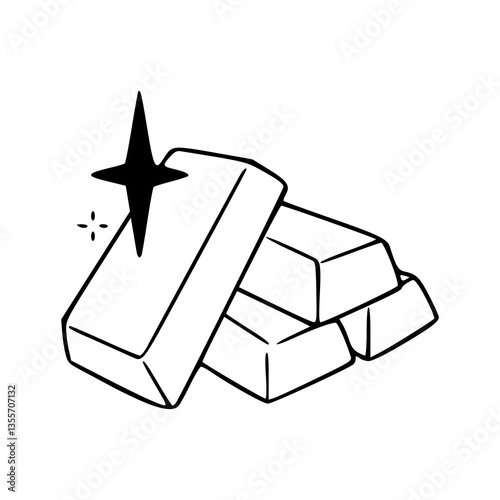 shiny gold bullion stack graphic