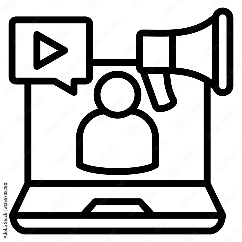 Influencer Marketing Icon Element For Design Influencer Marketing Icon Element For Design