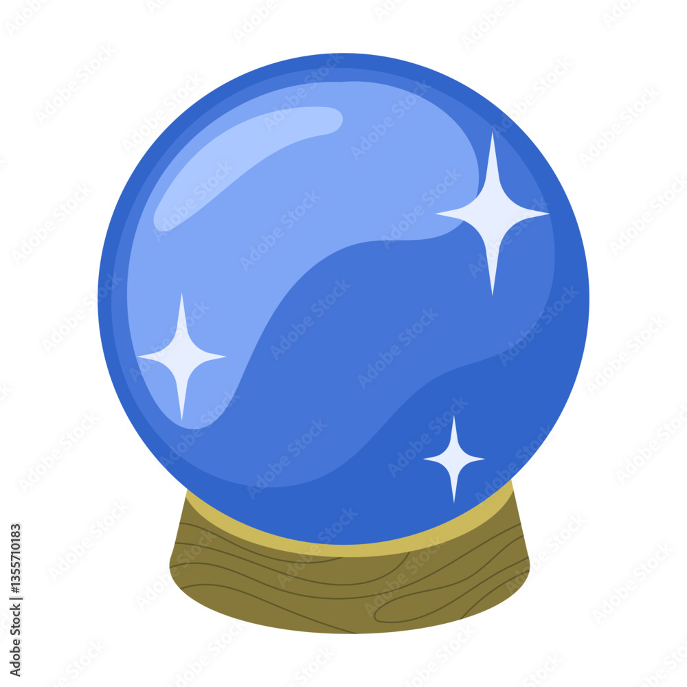 Obraz premium Blue sparkling magic ball