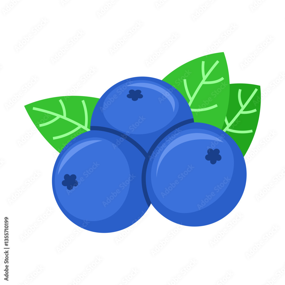 Blueberries with leaves Blueberries with leaves