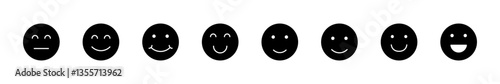 smile icon set. smile emoticon icon. feedback