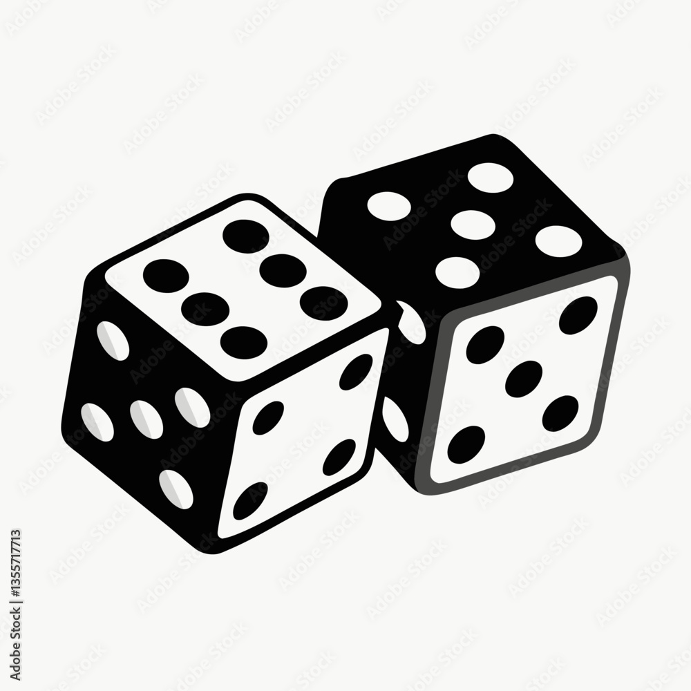 dice on white dice on white