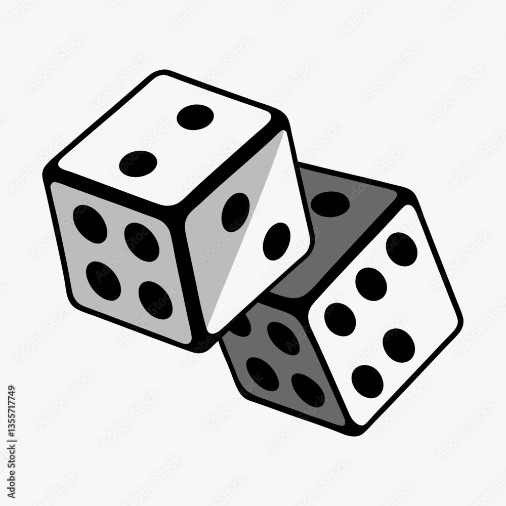 dice on white dice on white