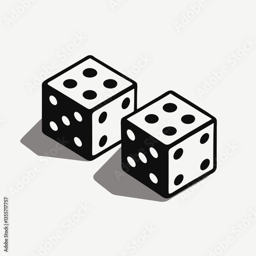 dice on white