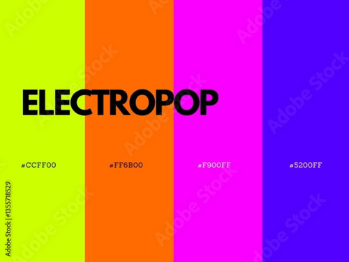 Принти на полотні Electropop Color Palette: Neon Pinks, Electric Blues, and Bold Vibrant Hues Unite