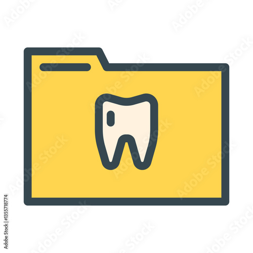 dental care folder. This is a vector single icon with a filled outline style. Suitable for any purpose, such as website design, mobile app design, logo design, pattern design, etc.