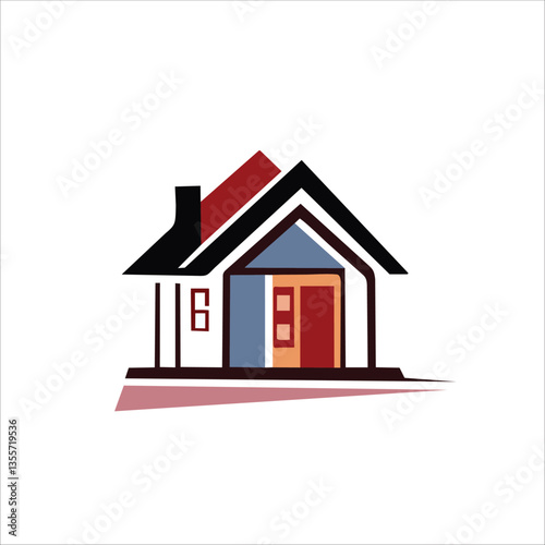 House icon logo with vector illustration