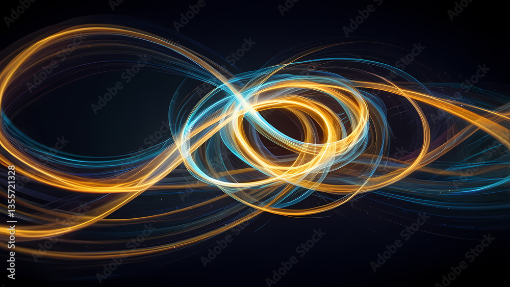 Naklejka premium Mesmerizing Swirling Light Patterns