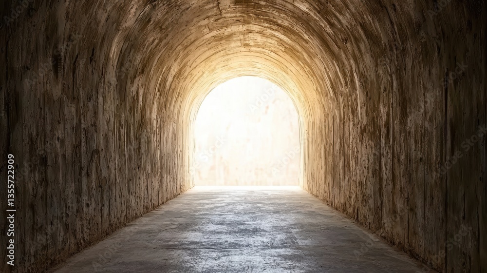 Fototapeta premium Ethereal tunnel of light, a journey through illuminating passages and glowing beams