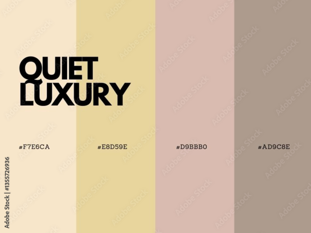Obraz premium Quiet Luxury Color Palette: Subtle Neutrals, Soft Grays, and Elegant Ivory Hues