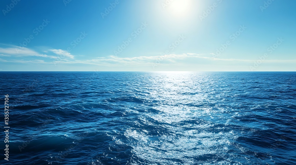 Fototapeta premium Sunlit Ocean View