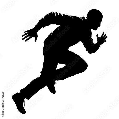 Man running away symbolizing escape from phone scam