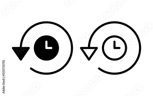 History icon vector illustration. recent event history sign and symbol