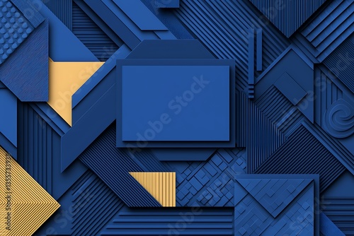 Abstract Blue Geometric Pattern.