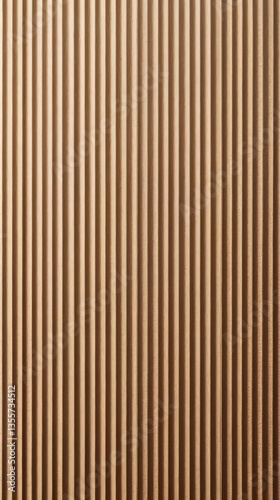 Vertical, light brown fluted paneling with repeating pattern providing a textured background for design. photo