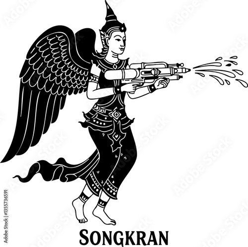 Songkran Angel Water Fight