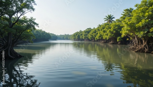 Serene Mangrove River Landscape