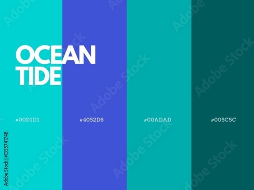 Ocean Tide Color Palette: Soft Blues, Sandy Beiges, and Fresh Seafoam Greens