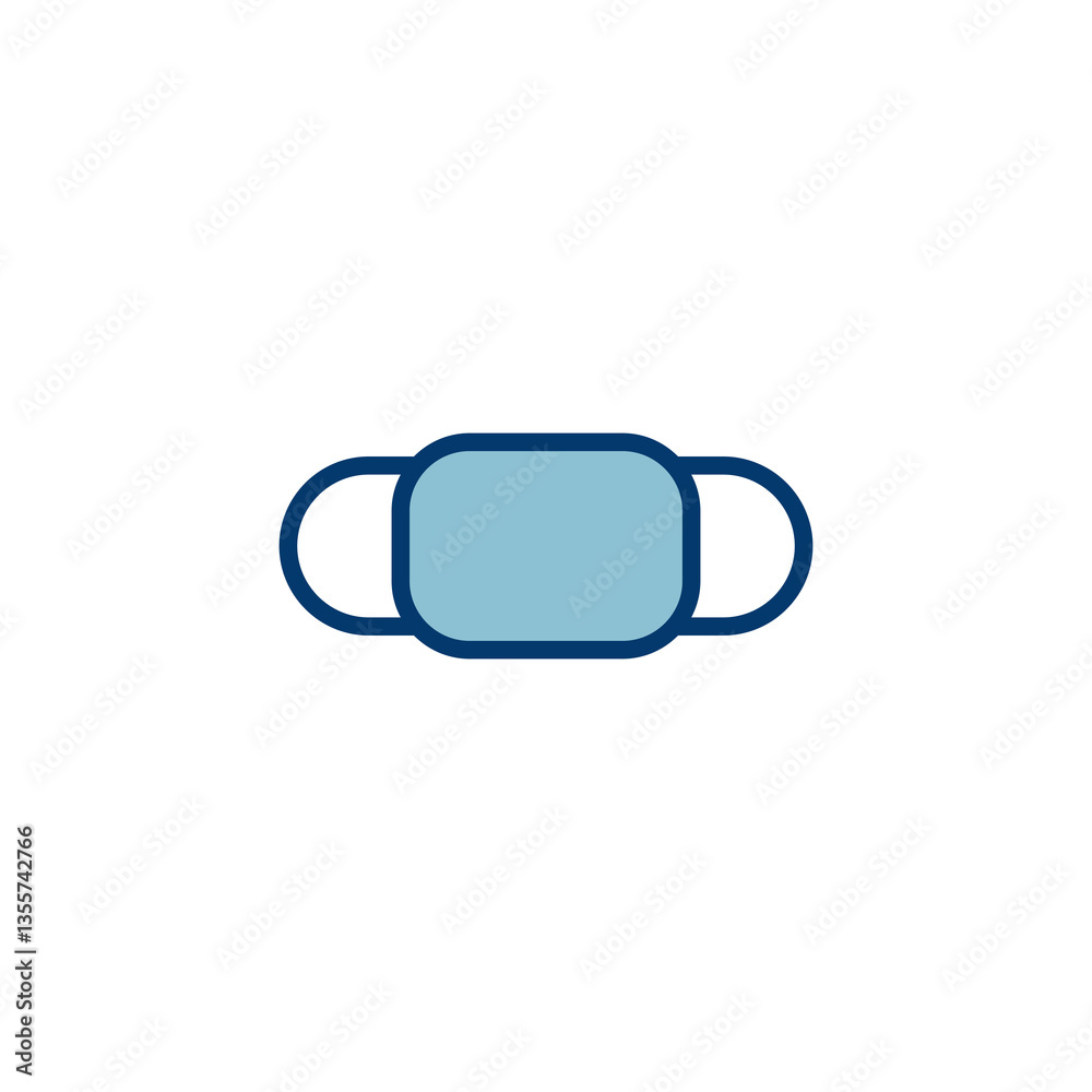 Mask icon vector isolated on white background. Man face with mask icon. Safety breathing masks. Industrial safety N95 mask. Medical mask vector icon. Mask icon vector isolated on white background. Man face with mask icon. Safety breathing masks. Industrial safety N95 mask. Medical mask vector icon.
