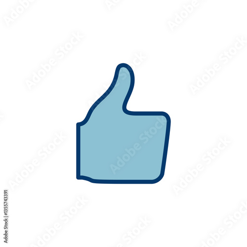 like icon vector isolated on white background. Thumbs up icon. social media icon