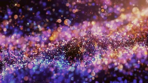 Background Smooth Moving Glittering Particles