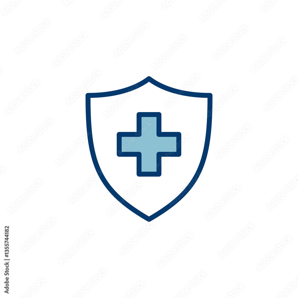 Health insurance icon vector isolated on white background. Insurance health document icon Health insurance icon vector isolated on white background. Insurance health document icon