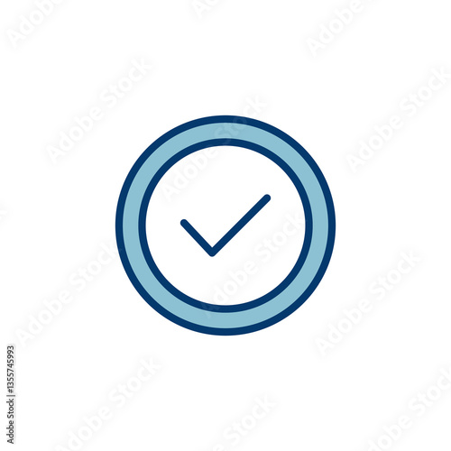 Approved icon vector isolated on white background. Certified Medal Icon vector. check mark