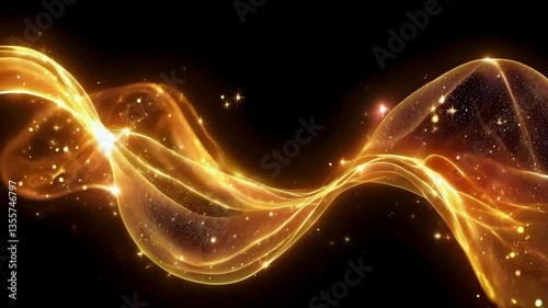 Elegant Glow on Black Background
