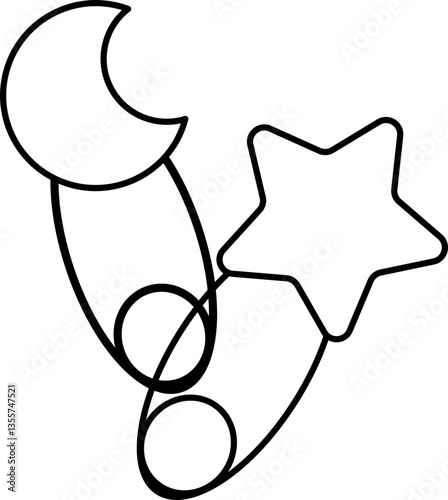 baby pin newborn line element