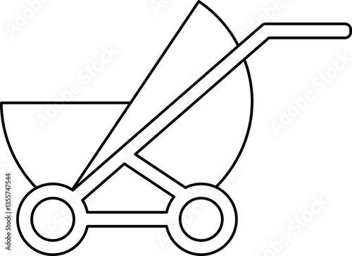 baby stroller newborn line element