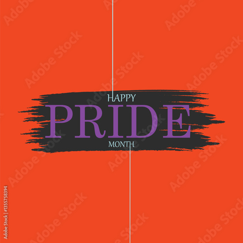 Happy Pride Month Vector Typography Design
