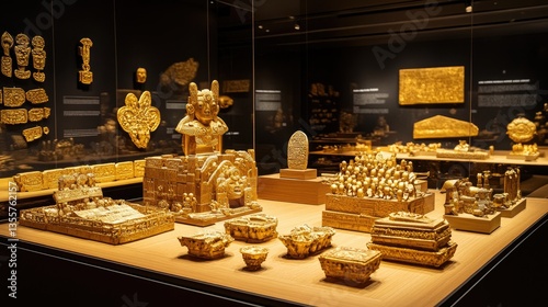 A stunning display of ancient gold artifacts in the Museo del Oro, Bogot showcasing Colombia rich cultural history