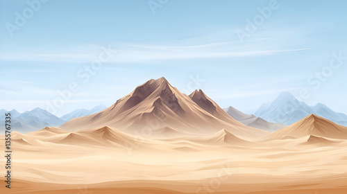 Desert Mountain Landscape Panorama