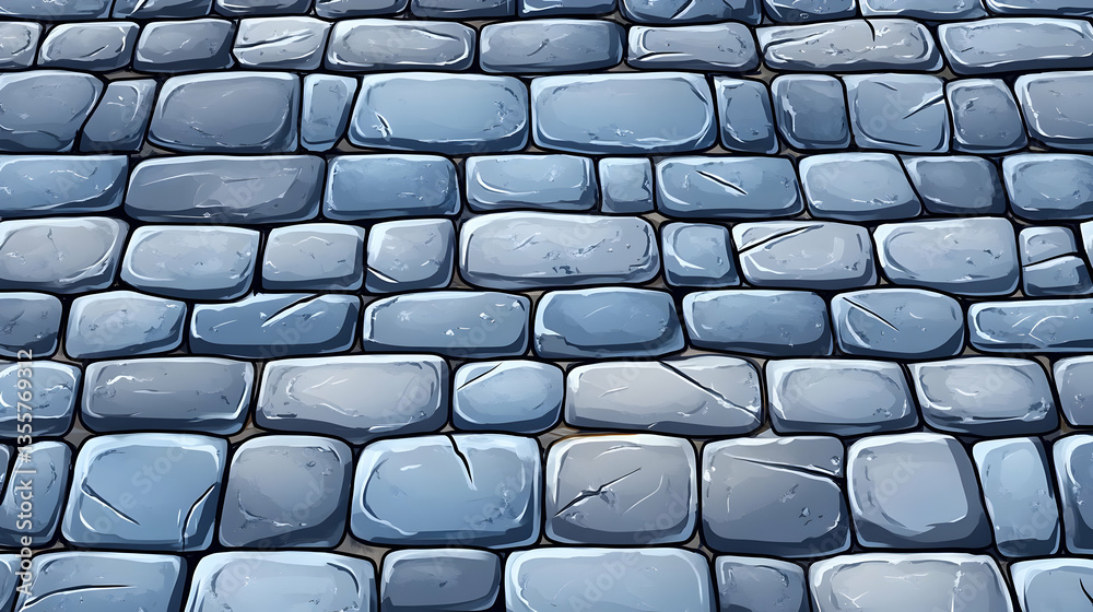 Fototapeta premium Detailed Cobblestone Pavement Texture Design